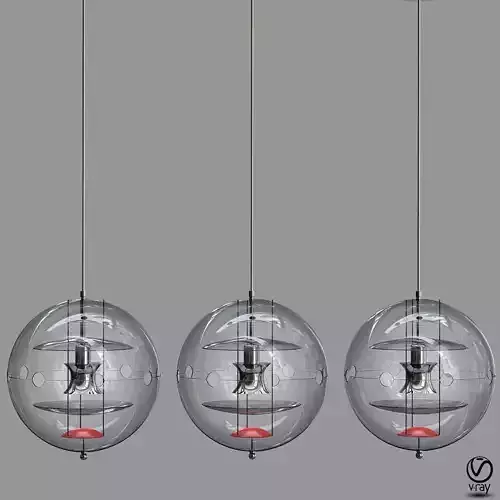 VP Globe Tinted Glass Pendant 3D model