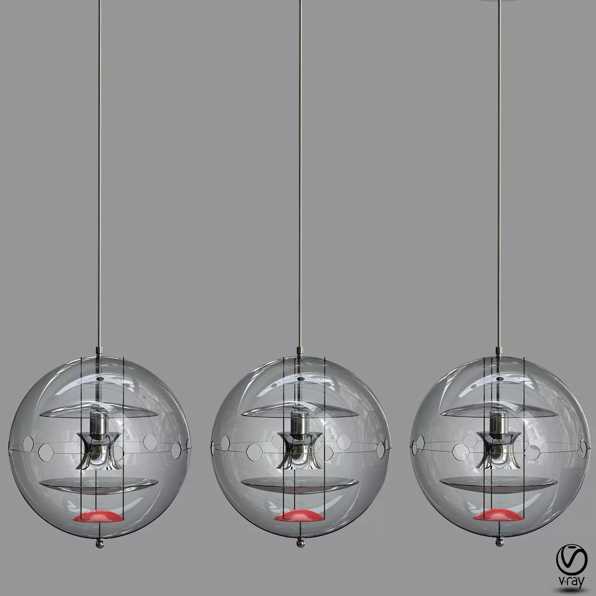 VP Globe Tinted Glass Pendant 3D model