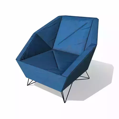 Armchair Interior Modern low-poly pbr