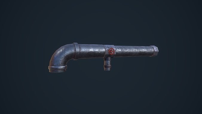 LeadPipe metal pipe Low-poly 3D model