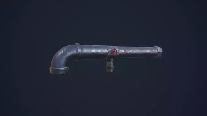 LeadPipe metal pipe Low-poly 3D model