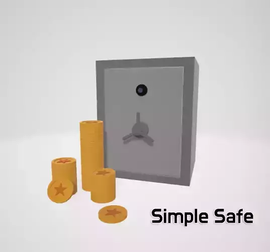 Simple Safe and Gold Star Coin