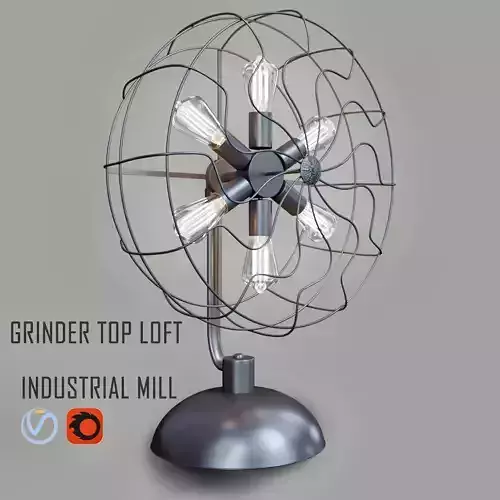 Grinder Top Loft Industrial Mill 3D model