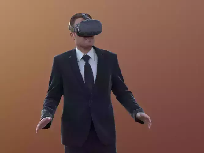 Simon 10033 - Business VR Man Low-poly 3D model
