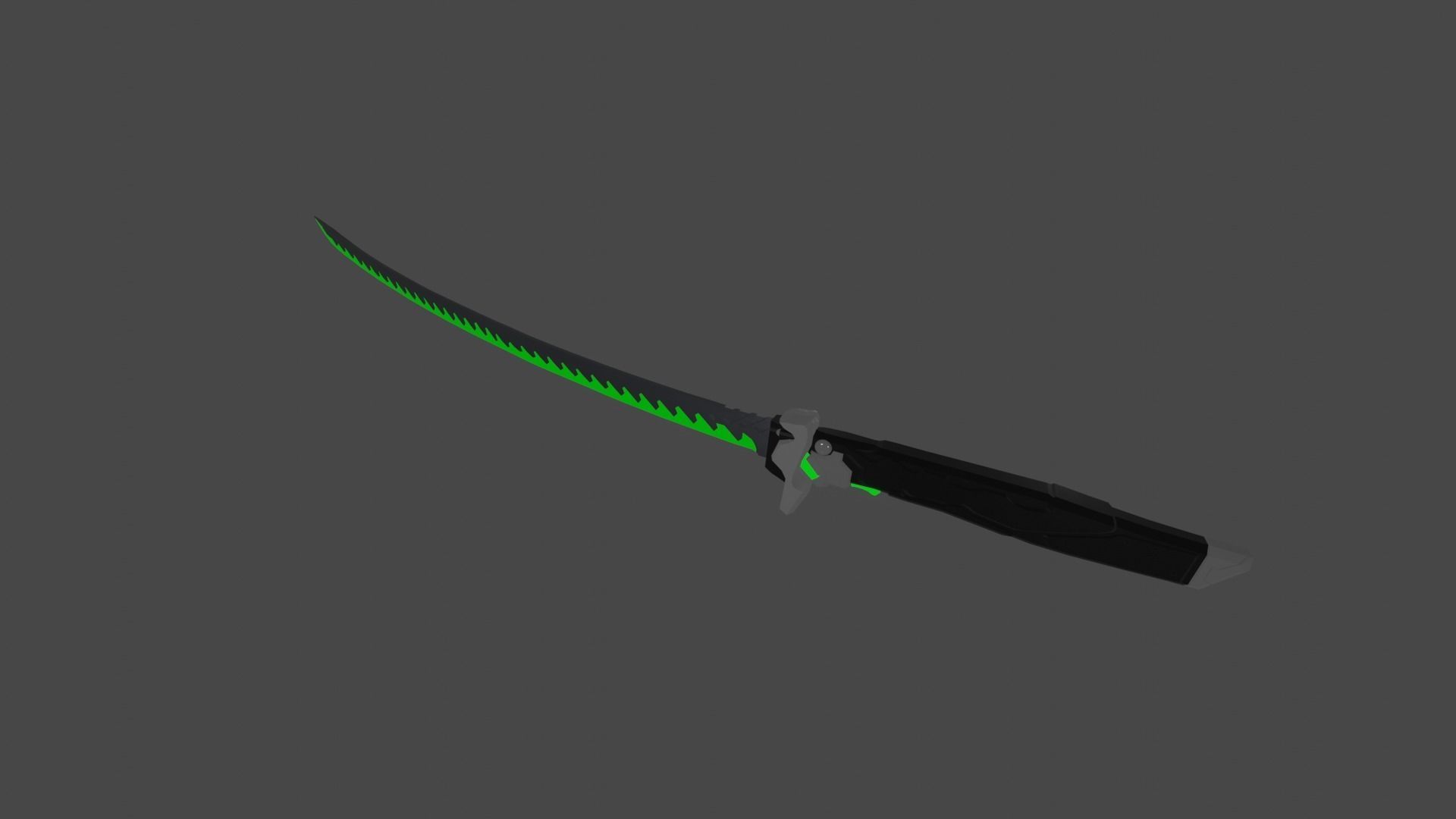 Genji Sword Replica Low-poly 3D model_2