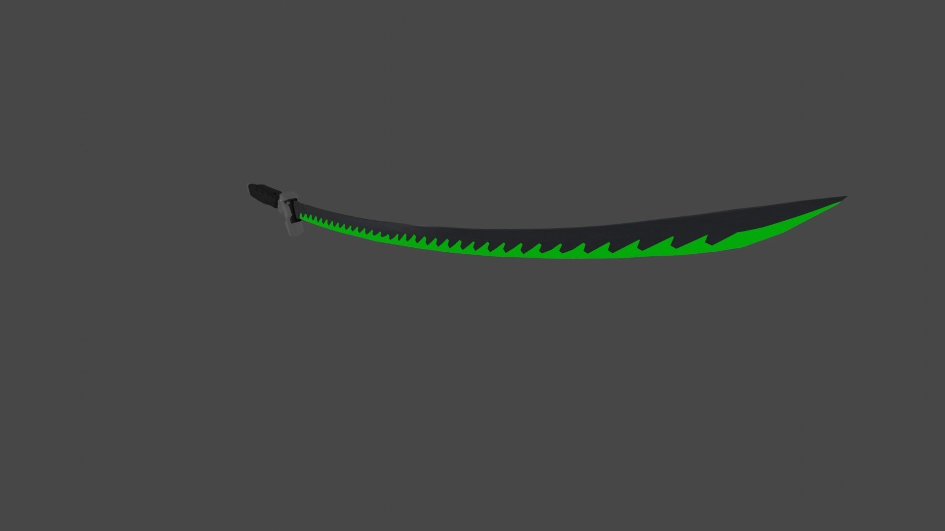 Genji Sword Replica Low-poly 3D model_4