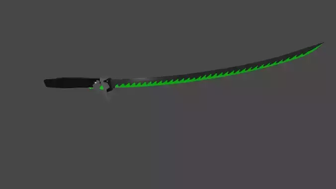 Genji Sword Replica Low-poly 3D model