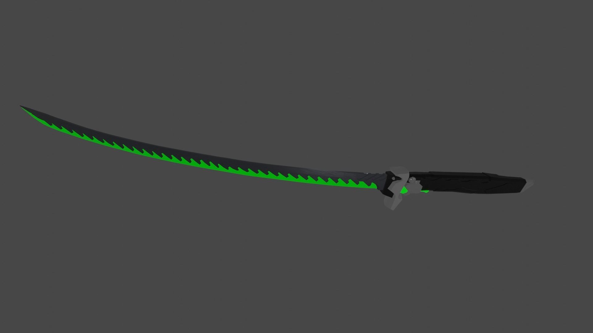 Genji Sword Replica Low-poly 3D model_1