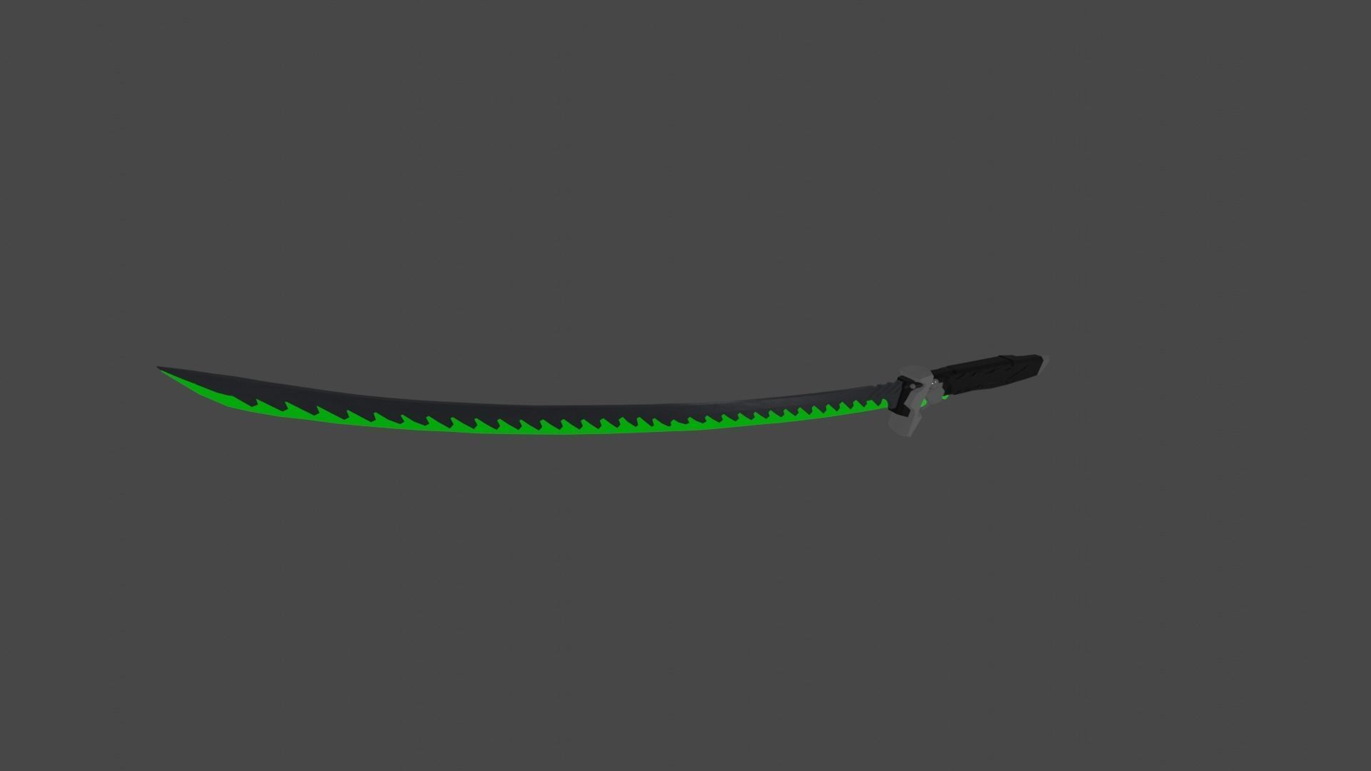 Genji Sword Replica Low-poly 3D model_3