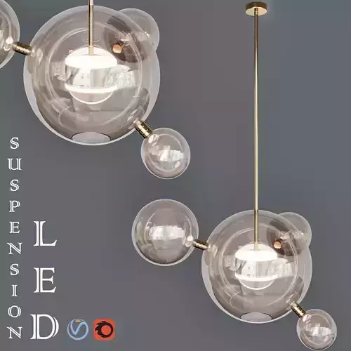 Suspension LED design BUBBLE LAMP 4 and 5 Lamp