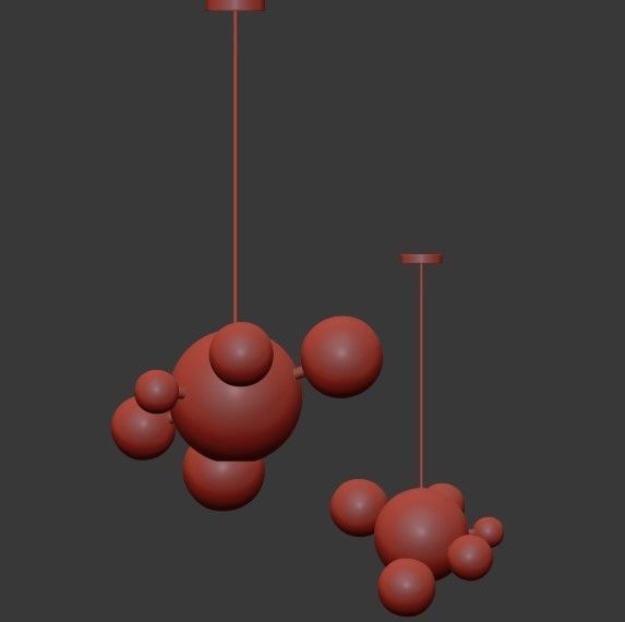 Suspension LED design BUBBLE LAMP 6 3D model_7