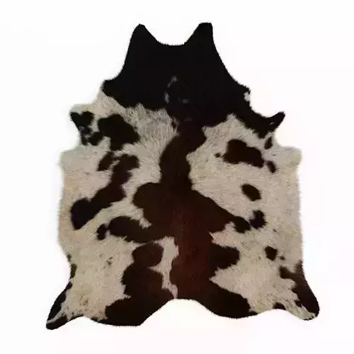 Black and Brown Spotted Cowhide Rug