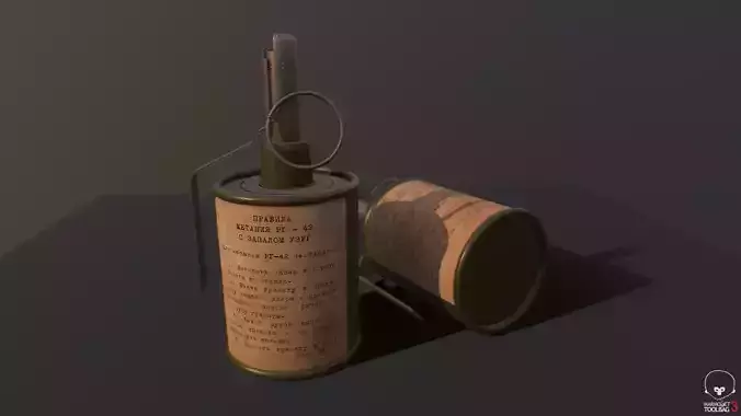 RG-42 Hand Grenade - GameReady Model Low-poly 3D model