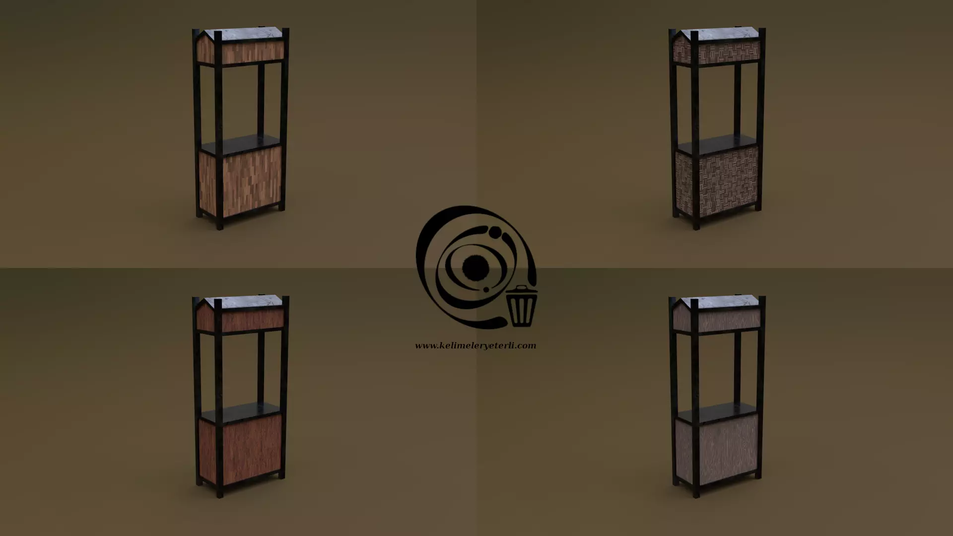 Trade stand 10 4in1 R - 4 PBR Texture 1 Model Low-poly 3D model