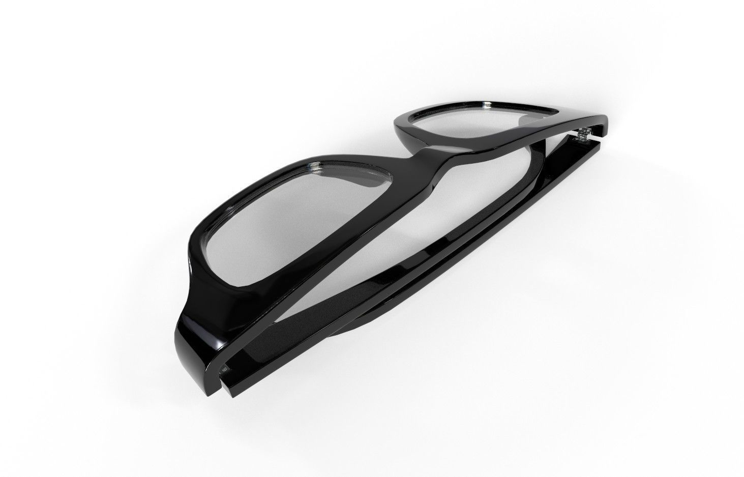 Eyeglasses Model 04b Low-poly 3D model_3