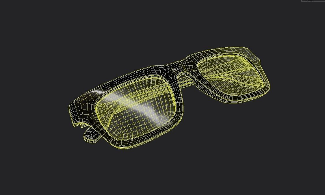 Eyeglasses Model 04b Low-poly 3D model_1