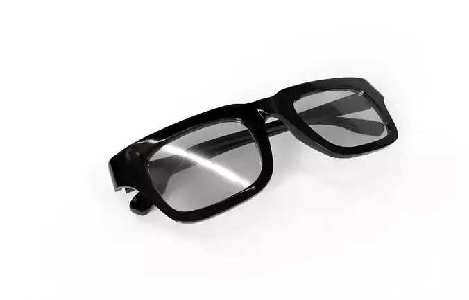 Eyeglasses Model 04b Low-poly 3D model