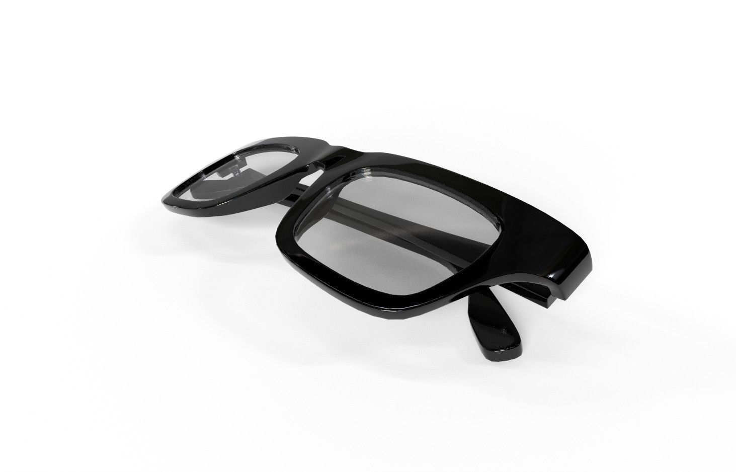 Eyeglasses Model 04b Low-poly 3D model_2