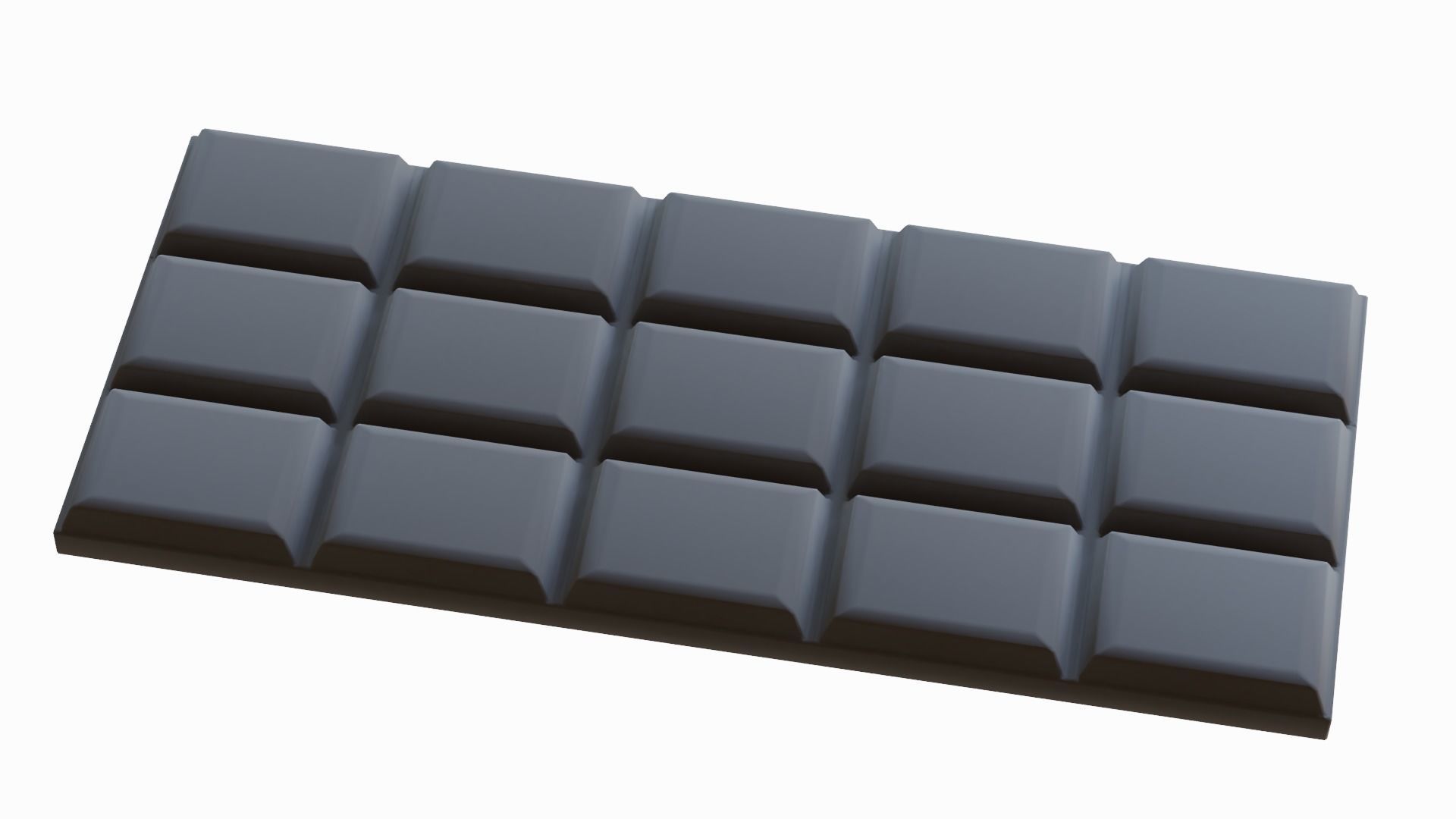 Chocolat bar Low-poly 3D model_7