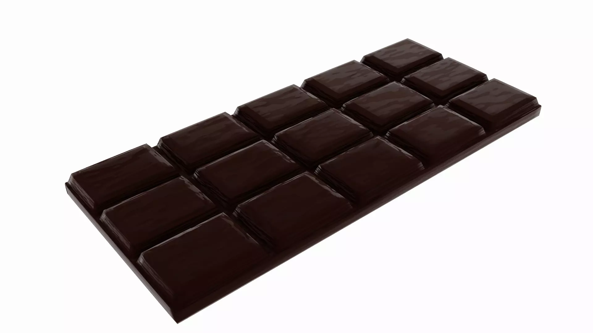 Chocolat bar Low-poly 3D model_0