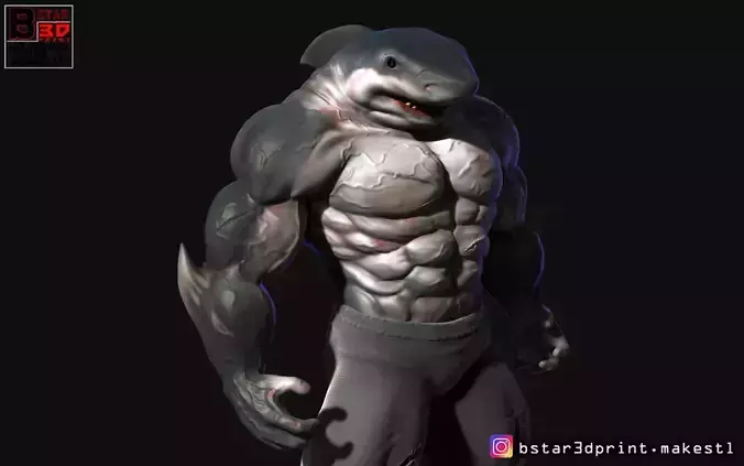 Shark Man  3D print model