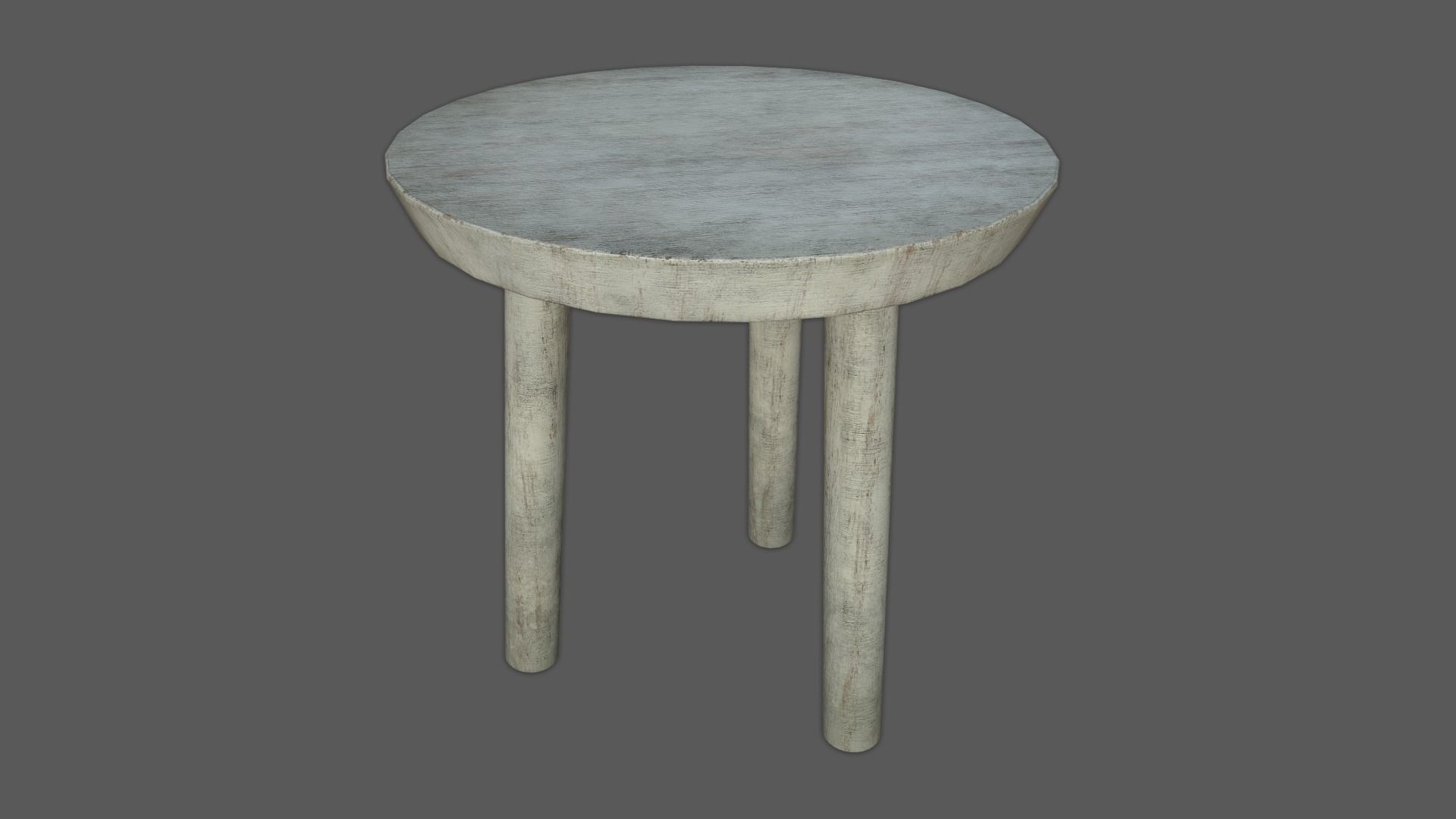 Stool Distressed PBR Low-poly 3D model_2