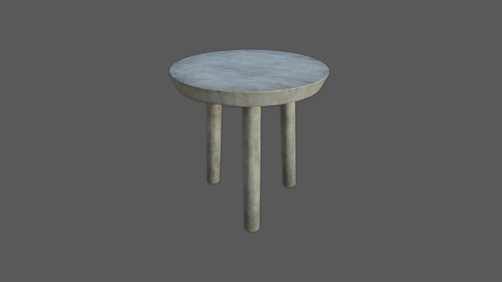 Stool Distressed PBR Low-poly 3D model_1