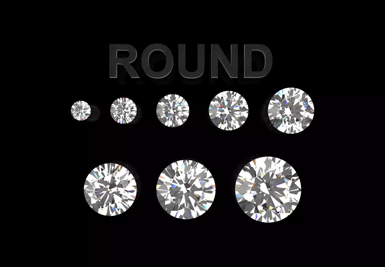Diamond - Round Free 3D model_0