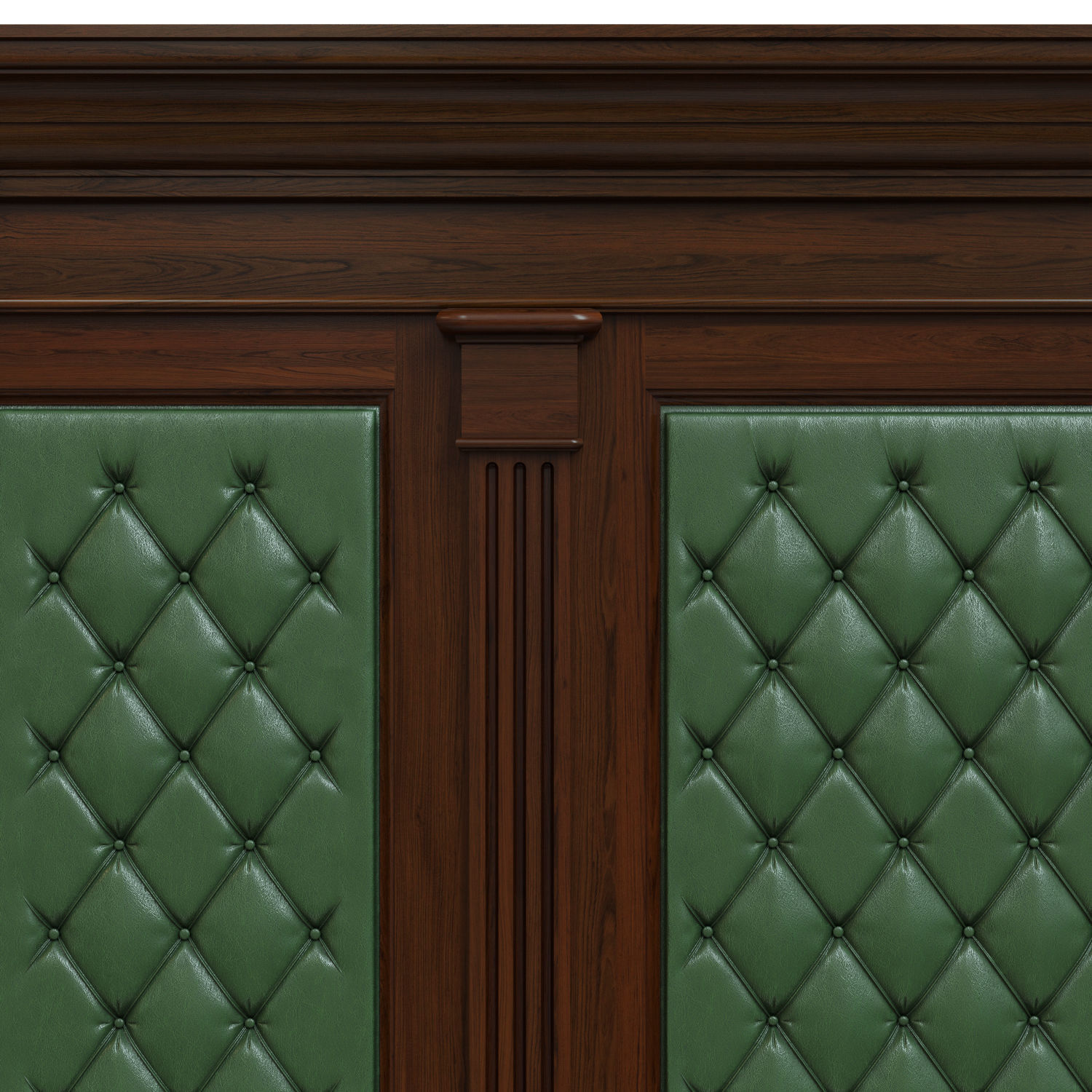 Wood panel with leather 017 3D model_5