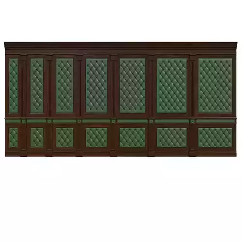 Wood panel with leather 017 3D model Wood panel with leather 017 3D model