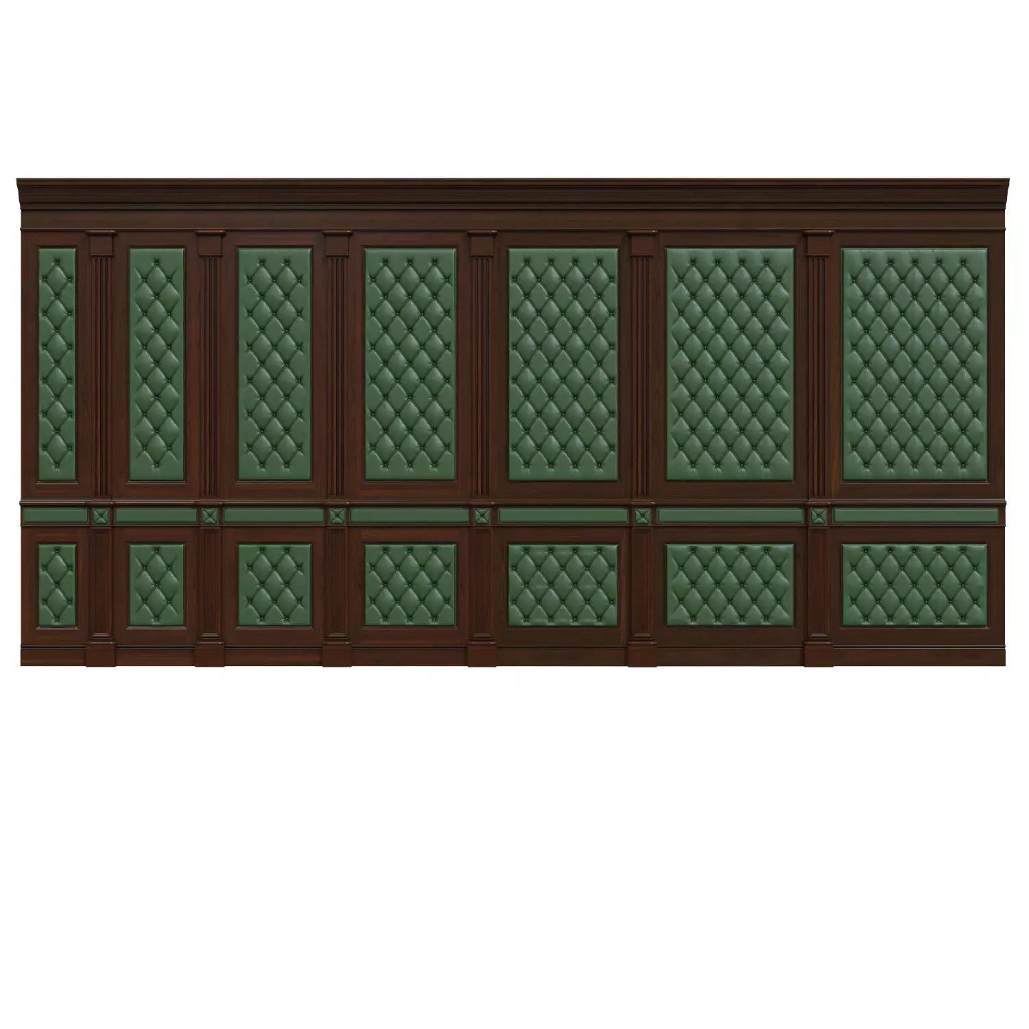 Wood panel with leather 017 3D model_0