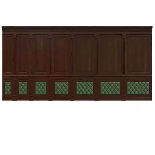 Wood panel with leather 016