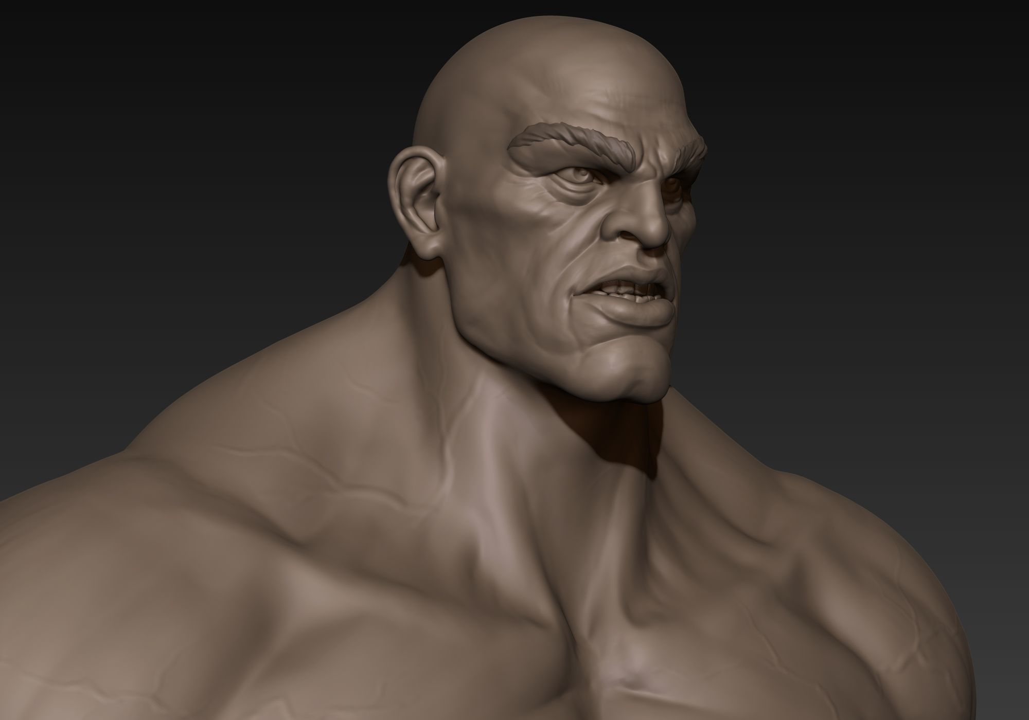 Muscular Man Basemesh 3D model_4