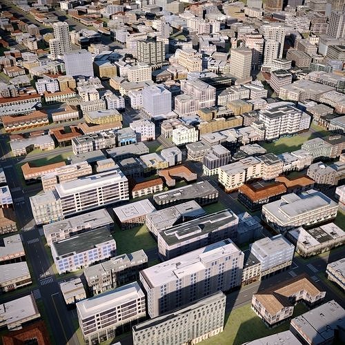 City 25 Low-poly 3D model