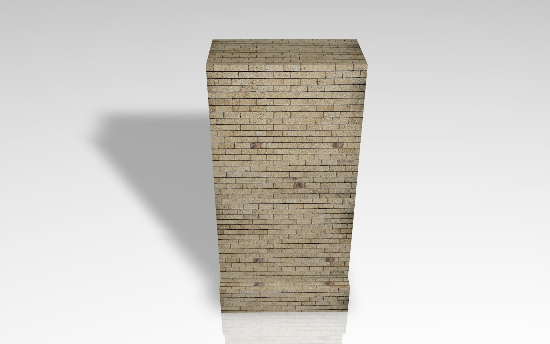 Wall of rock Low-poly 3D model_1