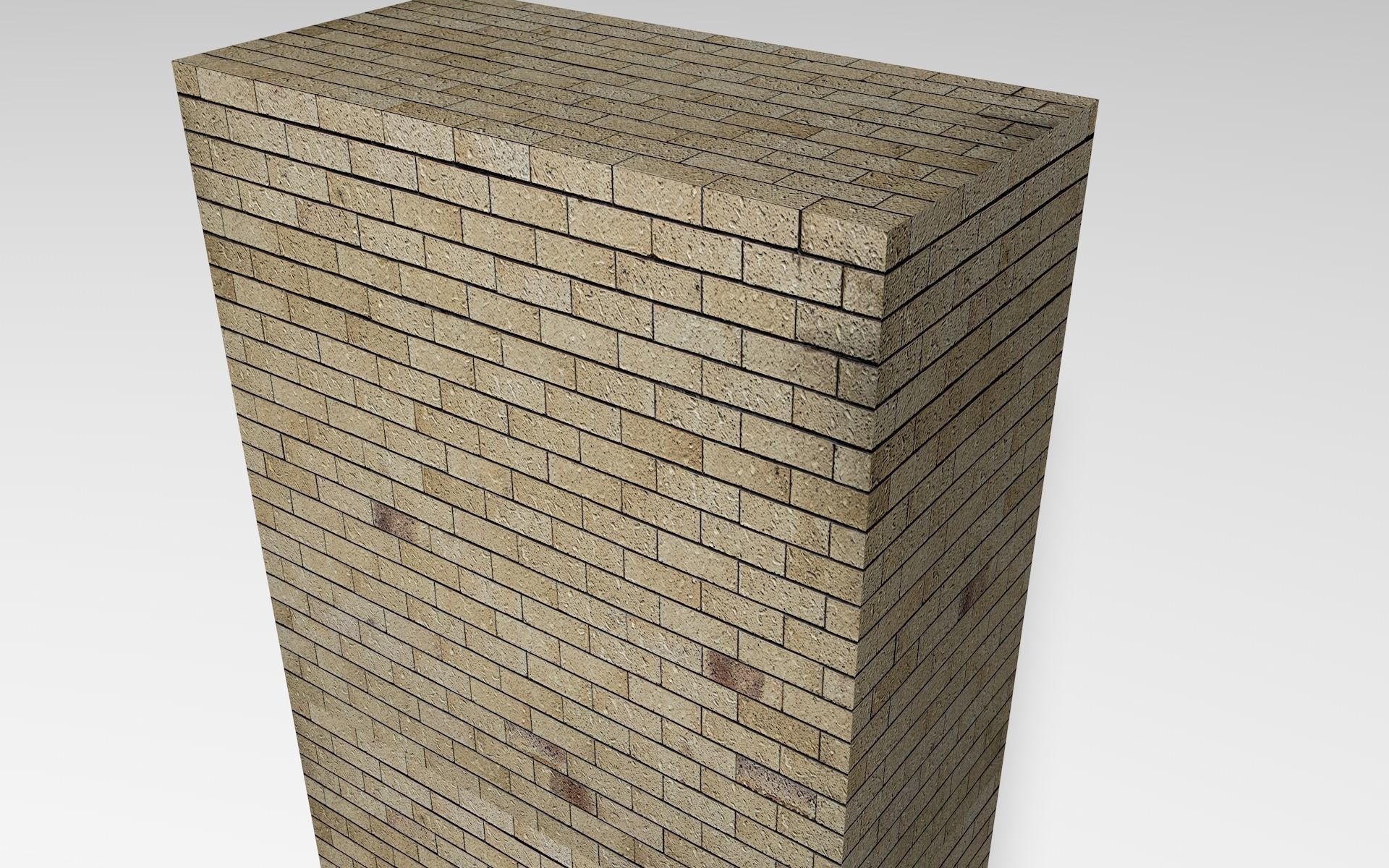 Wall of rock Low-poly 3D model_4