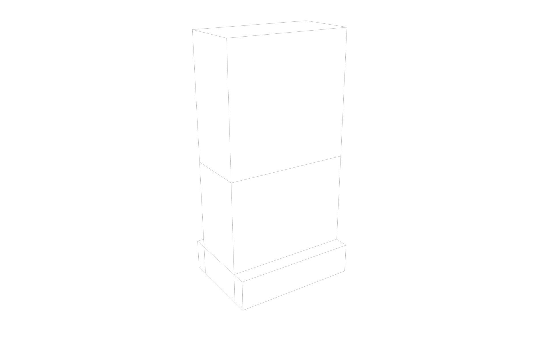 Wall of rock Low-poly 3D model_9