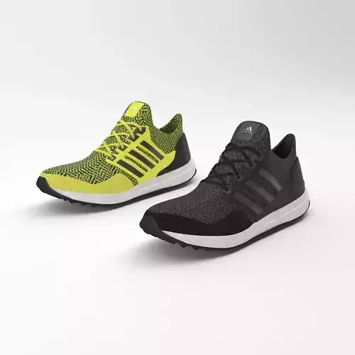 adidas ultra boost running shoes 3D model