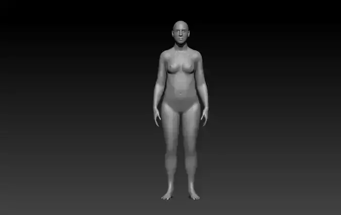 Real Woman mesh for sculptures