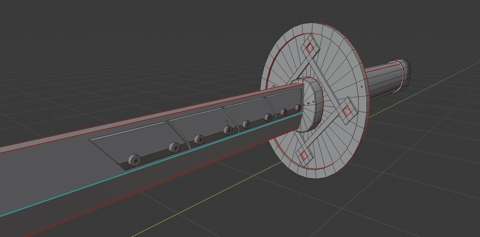 3D Game Prop- Knight Sword  Low-poly 3D model_4