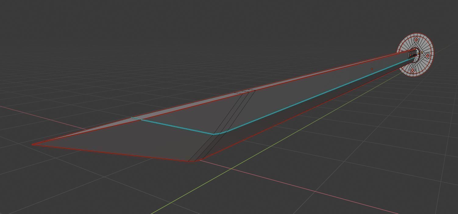 3D Game Prop- Knight Sword  Low-poly 3D model_3