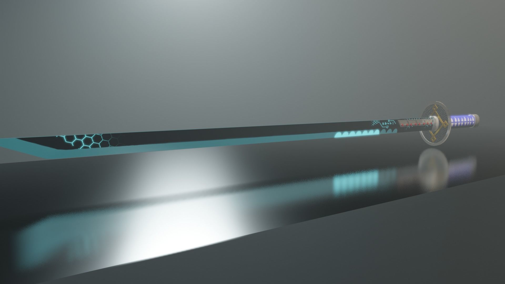 3D Game Prop- Knight Sword  Low-poly 3D model_1