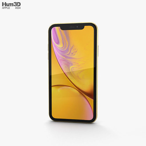 Apple iPhone XR Yellow 3D model CGTrader