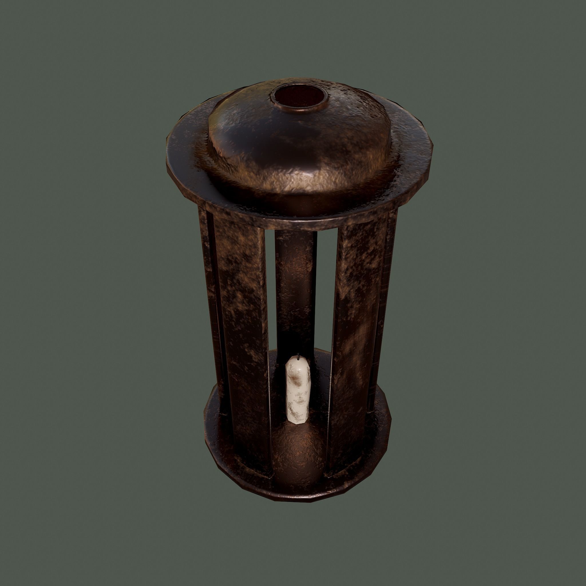 Medieval Lantern Free low-poly 3D model_7