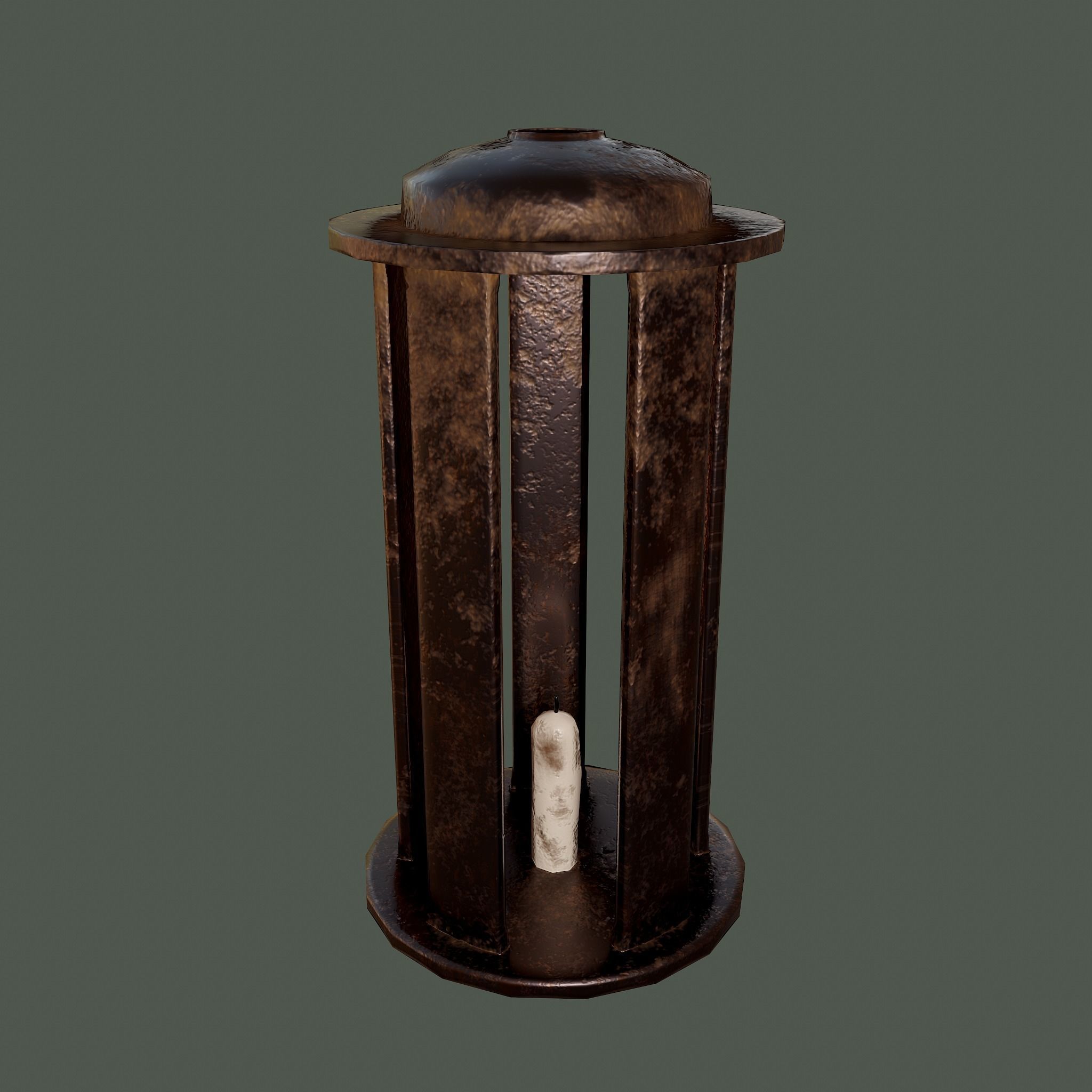 Medieval Lantern Free low-poly 3D model_2