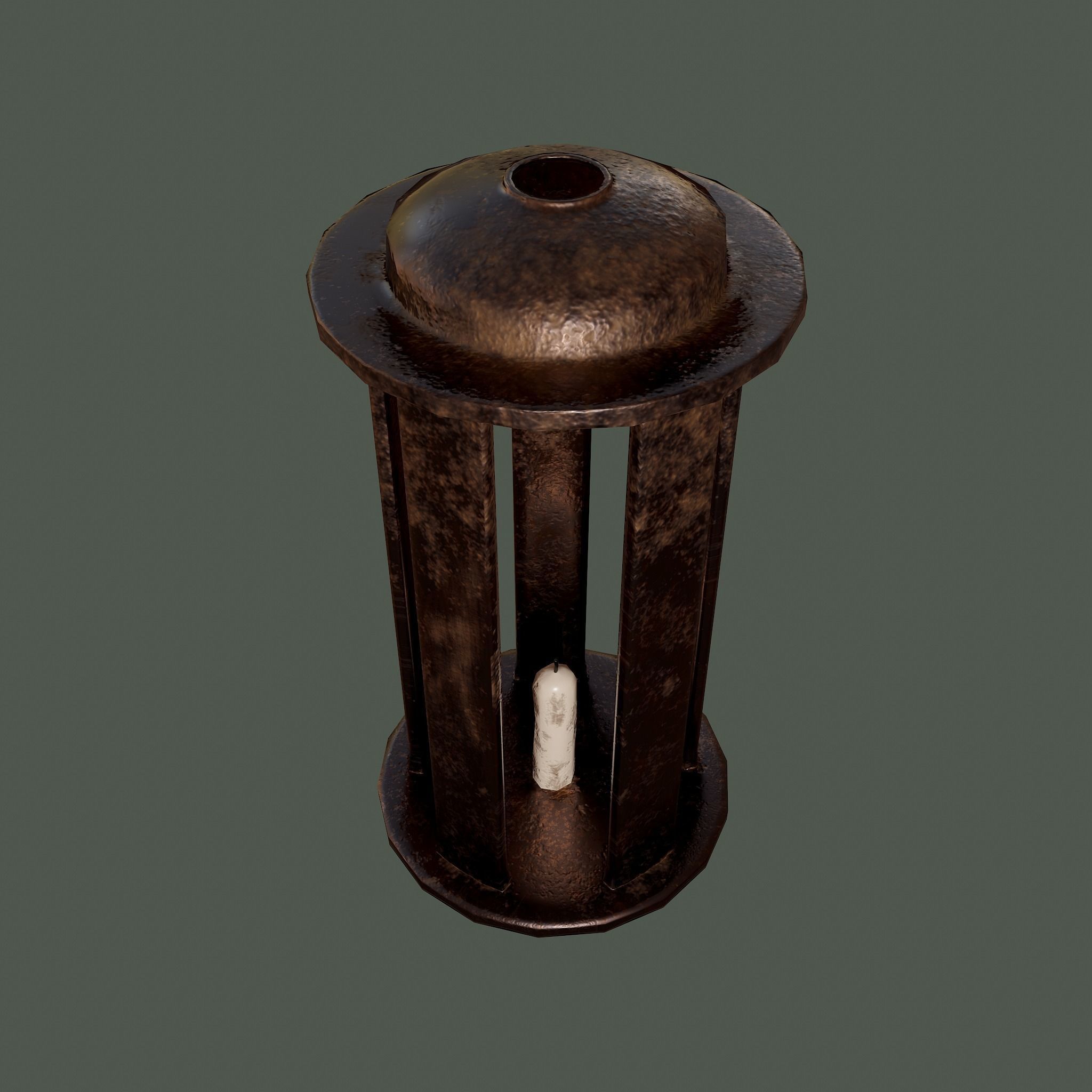 Medieval Lantern Free low-poly 3D model_6