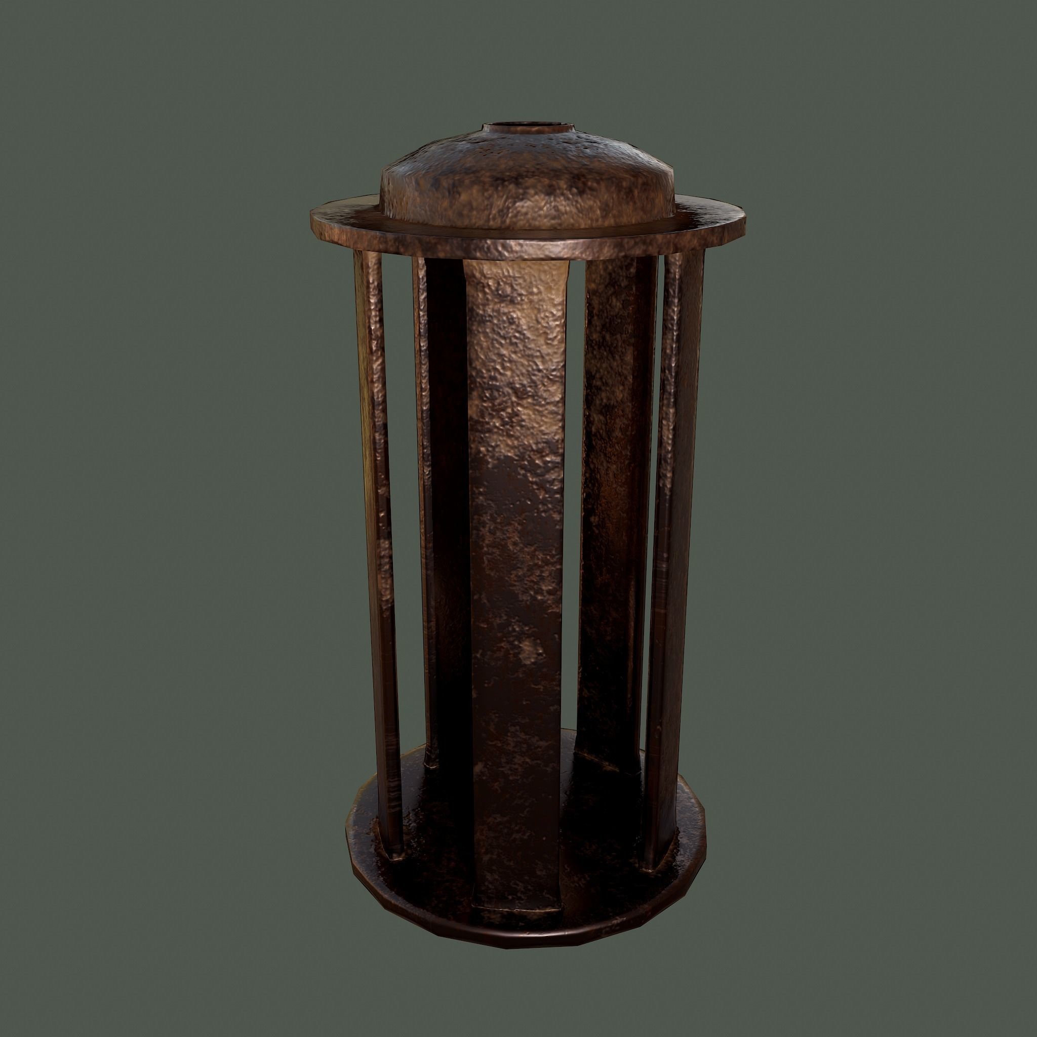Medieval Lantern Free low-poly 3D model_4