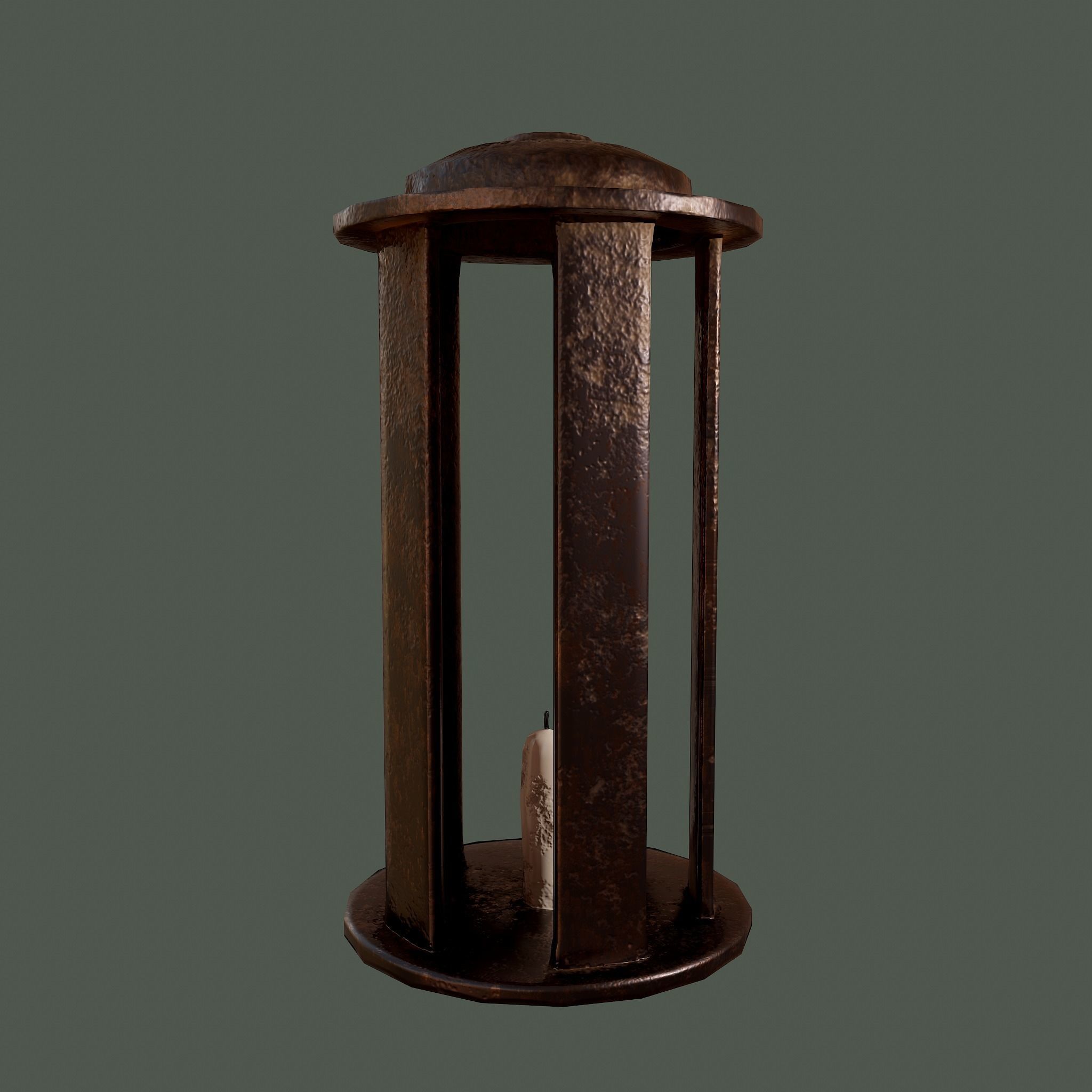 Medieval Lantern Free low-poly 3D model_14