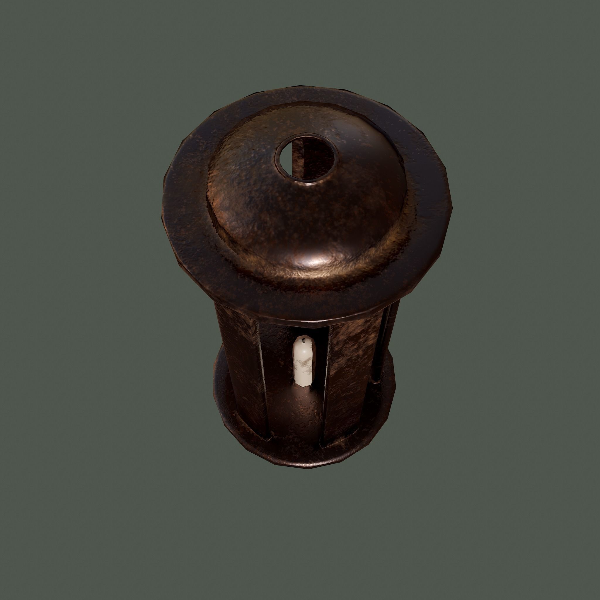 Medieval Lantern Free low-poly 3D model_12