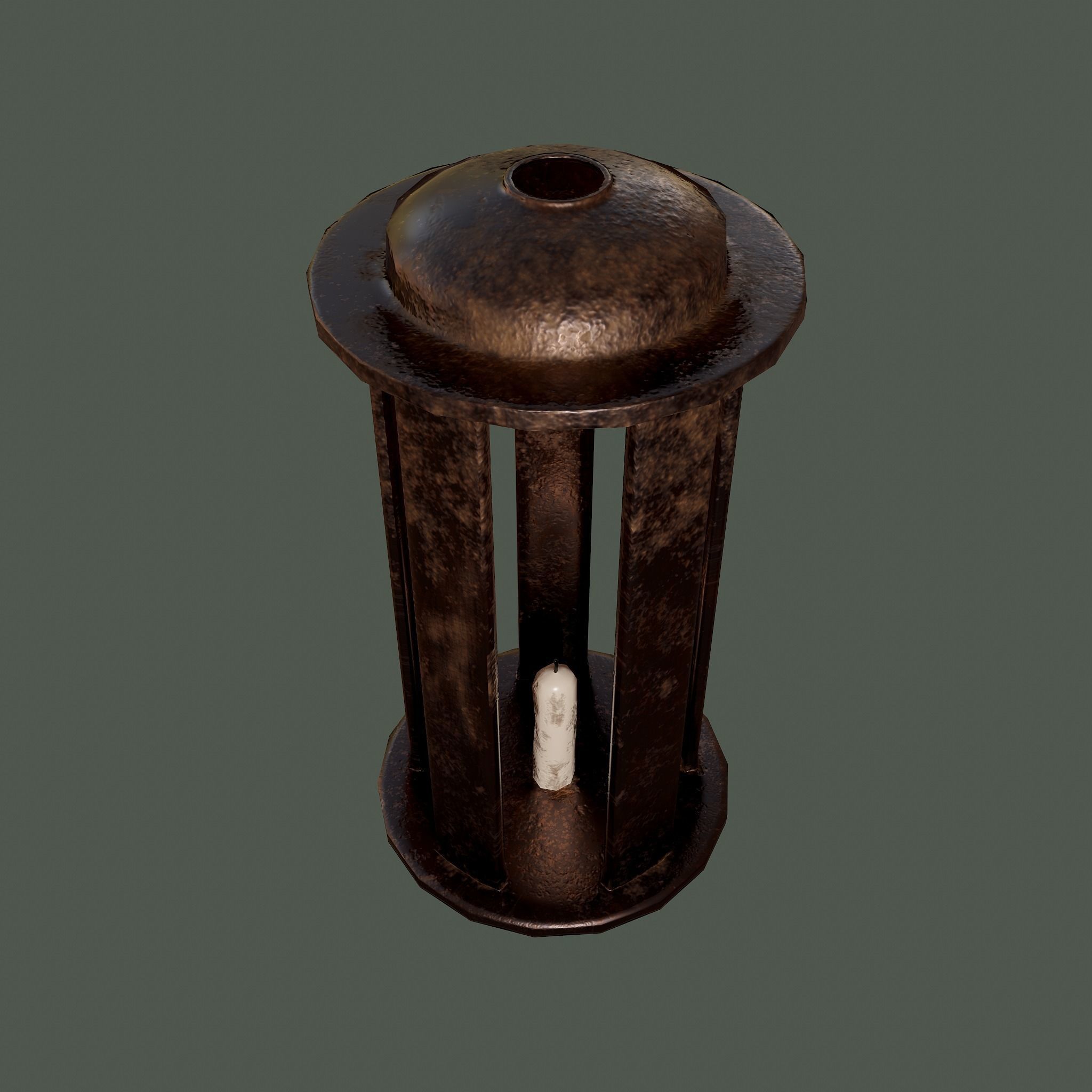 Medieval Lantern Free low-poly 3D model_10